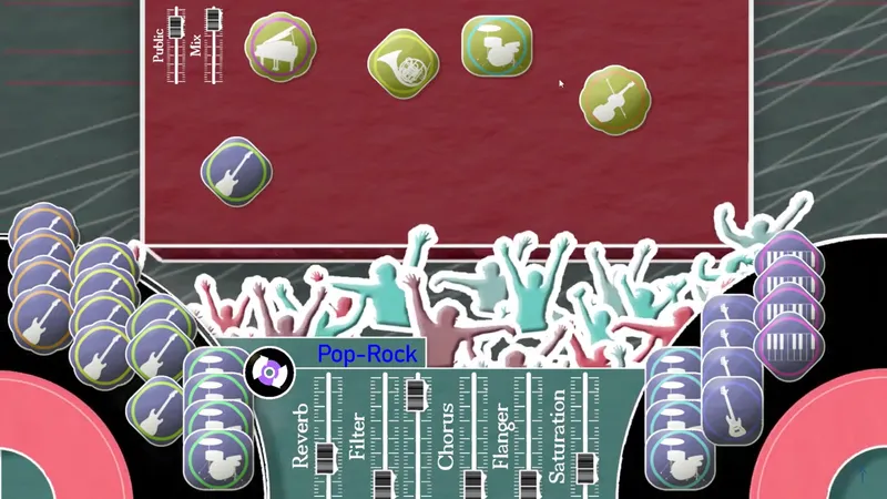 Music Loops game, a music based game about mixing various genres and sounds