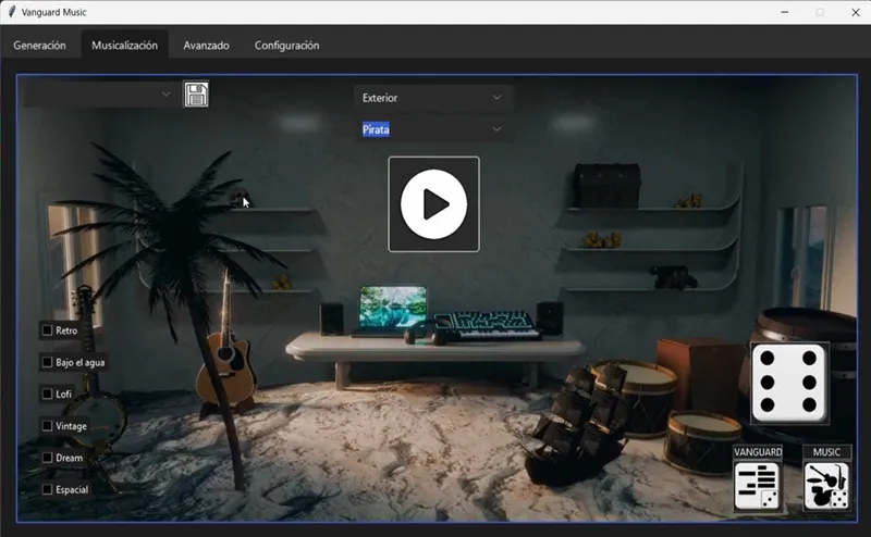 Vanguard Music, a video game music generation tool